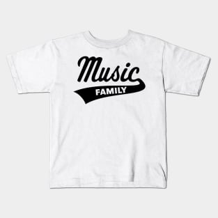 Music Family (Music / Musicians / Family / Black) Kids T-Shirt